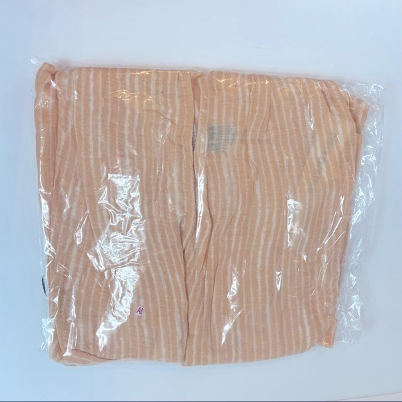 Urban Outfitters Peach Jaden Striped Scoop Back Wide Leg Lightweight Jumpsuit - Picture 6 of 17